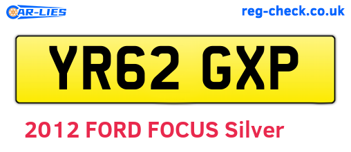 YR62GXP are the vehicle registration plates.