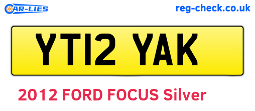 YT12YAK are the vehicle registration plates.