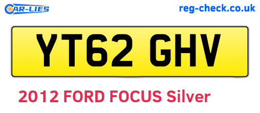 YT62GHV are the vehicle registration plates.