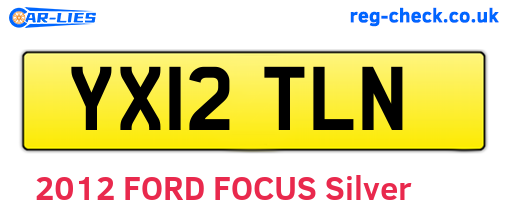 YX12TLN are the vehicle registration plates.