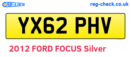 YX62PHV are the vehicle registration plates.