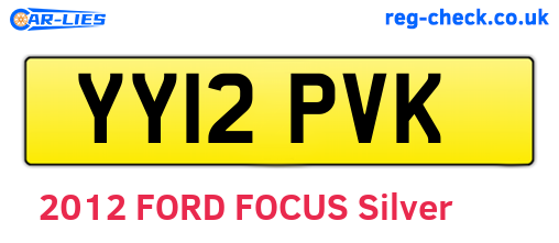 YY12PVK are the vehicle registration plates.