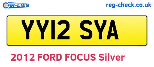 YY12SYA are the vehicle registration plates.