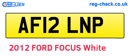 AF12LNP are the vehicle registration plates.