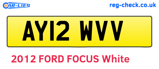 AY12WVV are the vehicle registration plates.