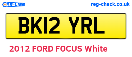 BK12YRL are the vehicle registration plates.