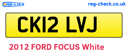 CK12LVJ are the vehicle registration plates.