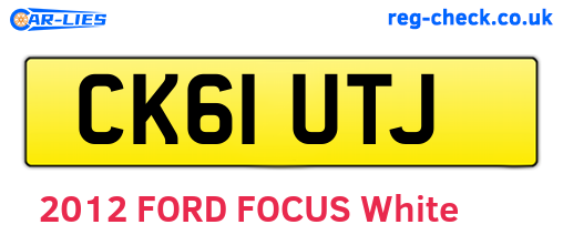 CK61UTJ are the vehicle registration plates.