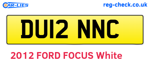 DU12NNC are the vehicle registration plates.