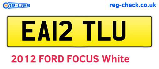 EA12TLU are the vehicle registration plates.