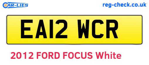 EA12WCR are the vehicle registration plates.