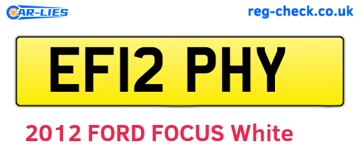 EF12PHY are the vehicle registration plates.
