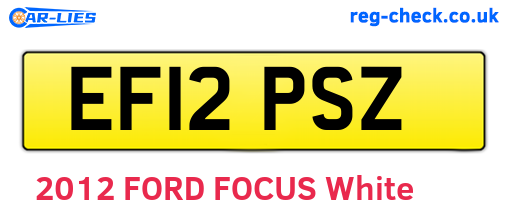 EF12PSZ are the vehicle registration plates.