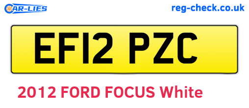 EF12PZC are the vehicle registration plates.