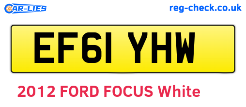 EF61YHW are the vehicle registration plates.