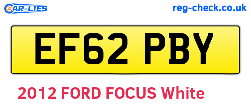 EF62PBY are the vehicle registration plates.
