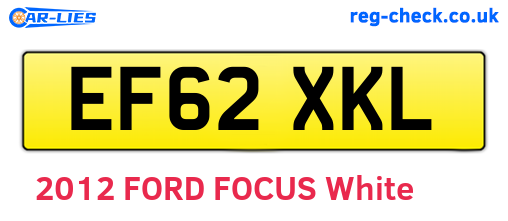 EF62XKL are the vehicle registration plates.