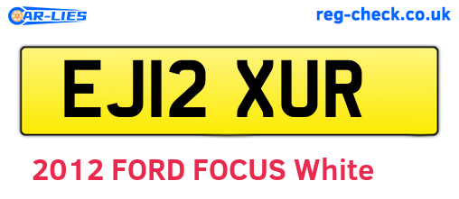 EJ12XUR are the vehicle registration plates.