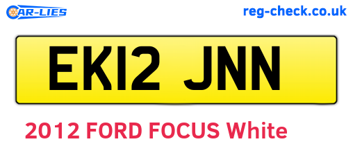 EK12JNN are the vehicle registration plates.