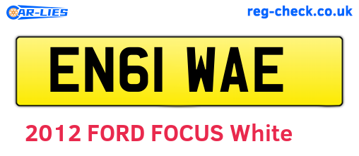 EN61WAE are the vehicle registration plates.
