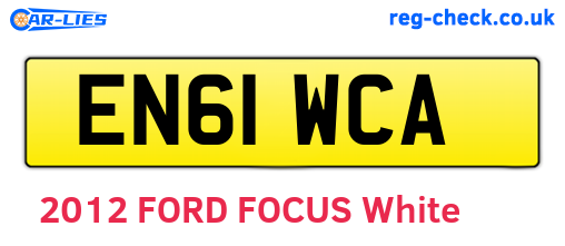 EN61WCA are the vehicle registration plates.