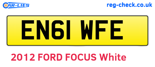 EN61WFE are the vehicle registration plates.