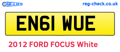 EN61WUE are the vehicle registration plates.
