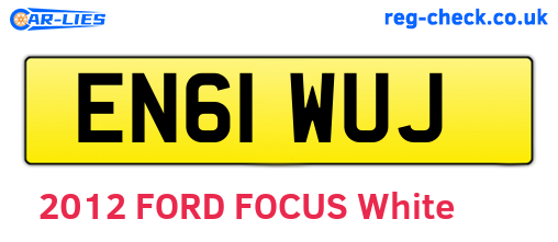 EN61WUJ are the vehicle registration plates.