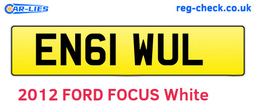 EN61WUL are the vehicle registration plates.