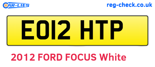 EO12HTP are the vehicle registration plates.