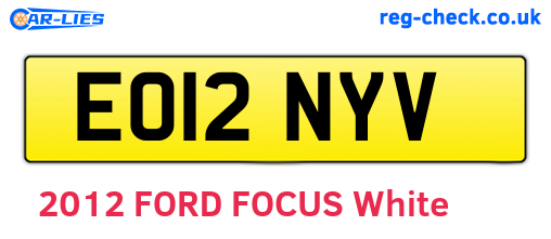 EO12NYV are the vehicle registration plates.