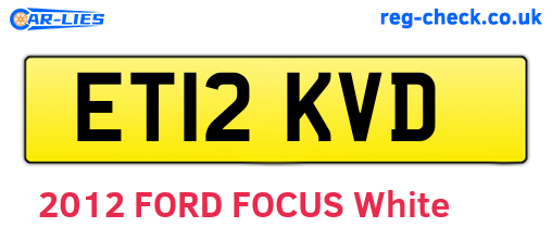 ET12KVD are the vehicle registration plates.
