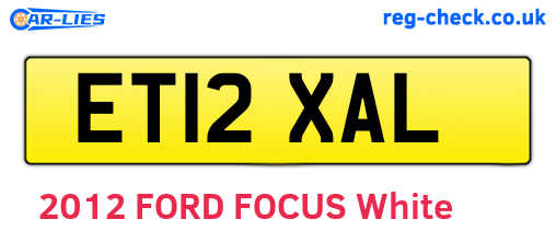 ET12XAL are the vehicle registration plates.