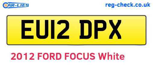 EU12DPX are the vehicle registration plates.