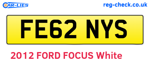 FE62NYS are the vehicle registration plates.