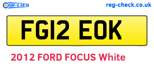 FG12EOK are the vehicle registration plates.