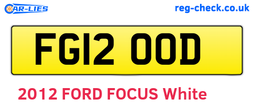 FG12OOD are the vehicle registration plates.