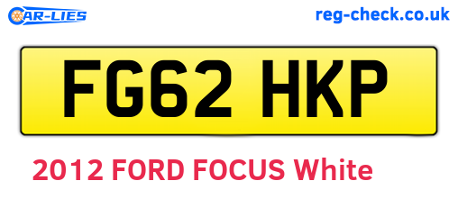FG62HKP are the vehicle registration plates.