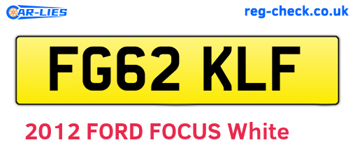 FG62KLF are the vehicle registration plates.