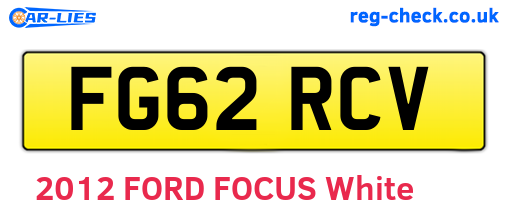 FG62RCV are the vehicle registration plates.