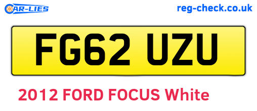 FG62UZU are the vehicle registration plates.