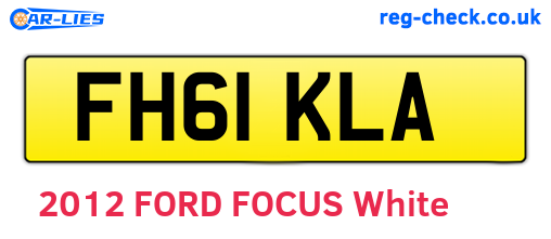 FH61KLA are the vehicle registration plates.