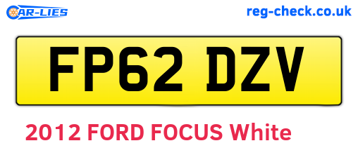 FP62DZV are the vehicle registration plates.