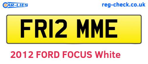 FR12MME are the vehicle registration plates.