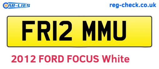 FR12MMU are the vehicle registration plates.