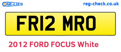FR12MRO are the vehicle registration plates.
