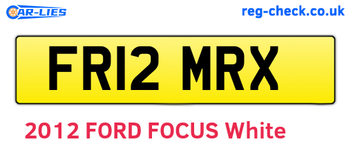 FR12MRX are the vehicle registration plates.
