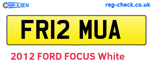 FR12MUA are the vehicle registration plates.