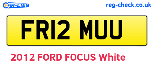 FR12MUU are the vehicle registration plates.