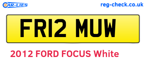 FR12MUW are the vehicle registration plates.